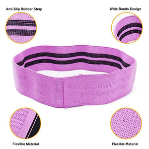 Set <span class=keywords><strong>3</strong></span> Band Latihan Yoga Fitness Booty Band <span class=keywords><strong>Loop</strong></span> Gym Resistance Hip Band dengan Logo Kustom - Product Image 3