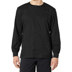 Blouse médicale personnalisée en tissu sergé uni Spandex/Polyester, design tendance, sans couture, pour infirmières et médecins - Product Image 3