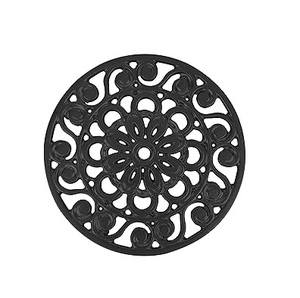 Awesome Design Iron Round <b>Trivet</b> In Black Color for <b>Pan</b> & Hotpot Dining Table Heat Damage Protecting <b>Trivet</b> - Product Image 4