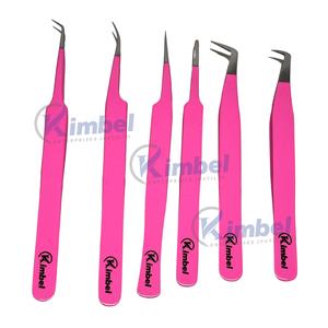 Pinzas de pestañas Tipo L de volumen de Punta puntiaguda profesional Pinzas de extensión de pestañas de calidad de grado A + de alta precisión de acero inoxidable - Product Image 6