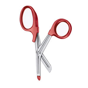 Medial Primeros auxilios Acero inoxidable Trauma Vendaje Tijeras Mango de plástico rojo DIY Tijeras de utilidad multiusos - Product Image 3