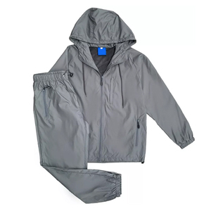 Survêtement d'hiver 2 pièces pour homme grande taille, coupe-vent respirant et léger, avec fermeture éclair et capuche, 100 % coton du Pakistan - Product Image 1