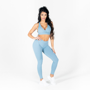 Ensemble de yoga actif pour femmes Leggings taille haute Soutien-gorge de sport avec imprimé Maille respirante à séchage rapide Écologique pour la salle de sport Port quotidien - Product Image 3