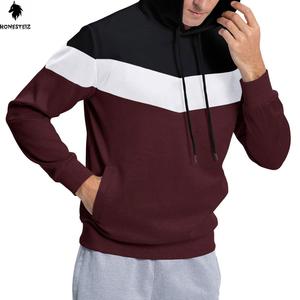 Custom Designed Men's Pullover Hoodie Light Weight High Quality 100% Cotton Polyester Terry Fabric Solid Pattern Embossed Winter - Product Image 5