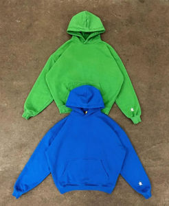 Vente en gros de survêtements XL pour hommes personnalisés pour l'hiver sérigraphiés avec logo pull-over sweat-shirt court à capuche évasée - Product Image 2