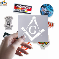 Autocollant personnalisé en vinyle PVC pour outils maçonniques, résistant à l'eau et aux UV, réutilisable, de haute qualité, pour voiture, camion, moto, mur