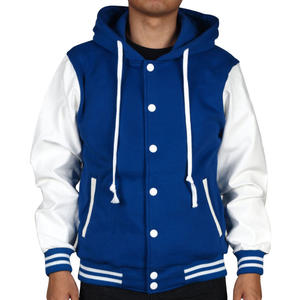 Chaqueta universitaria Letterman de lana personalizada para hombre en negro, rojo, parches bordados de cuero auténtico, ropa larga de lona fina de retazos - Product Image 5