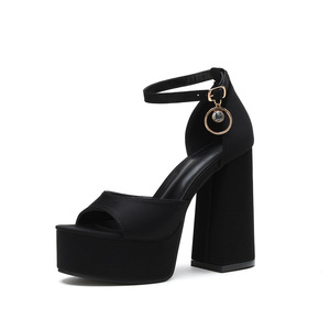 Sandalias de Tacón Alto de Moda para Mujer, de Alta Calidad, de Cuero Genuino, Versátiles, Cómodas e Informales - Product Image 5