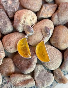 925 Sterling Silver Yellow <b>Sapphire</b> Handmade <b>Earring</b> Beautiful Women <b>Earring</b> Yellow Stone <b>Earring</b> . - Product Image 1
