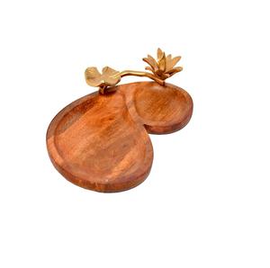 Artículos de mesa indios Bandeja de servicio de madera Nueva Mesa clásica hecha a mano de lujo Bandeja de servicio de madera de alta demanda de la mejor calidad - Product Image 5