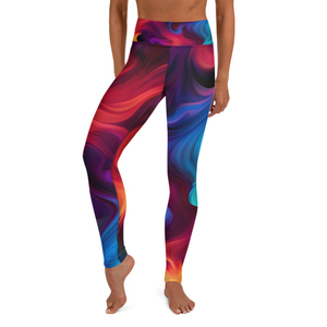 Vente en gros de pantalons de yoga tie-dye à taille mi-haute, solides, pour l'automne et l'hiver 2024, à séchage rapide, respirants, leggings de sport pour la course à pied - Product Image 3