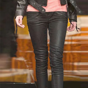 Pantalones de cuero de longitud regular de alta calidad 100%/pantalones de cuero hechos de tela de secado rápido de calidad superior - Product Image 1