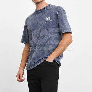 เสื้อยืดผ้าฝ้าย100% สำหรับผู้ชายสไตล์วินเทจเสื้อยืดโอเวอร์ไซส์ผ้าโอเวอร์ไซส์ - Product Image 1