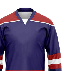 Jersey de hockey sobre hielo sublimado personalizable con números y logotipos personalizados para sesiones de práctica de equipos y ligas - Product Image 4
