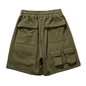 Pantalones Cortos Cargo Extra Grandes para Hombre, Esenciales para el Verano al Aire Libre, Moda Sólida Vintage, Casual, Deportivos, de Secado Rápido, Cintura Elástica - Product Image 4