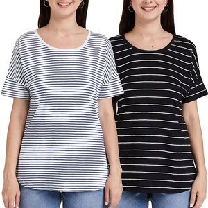 Camisetas personalizadas de alta calidad 100% de algodón para mujer, camisetas de color sólido, camisetas lisas en blanco a granel más vendidas para el verano - Product Image 1
