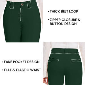Pantalon chino pour femme 100% coton Coupe régulière Braguette à boutons réglable Taille de qualité supérieure Dernier design 2026 Pantalon chino pour femme - Product Image 4