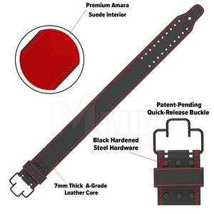 Ceinture à levier d'haltérophilie Powerlifting avec logo personnalisé - Product Image 2