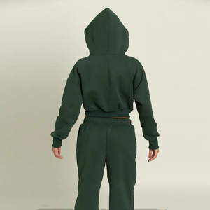 Jersey de mujer, ropa de salón, Top corto personalizado para mujer, chándal, Sudadera con capucha serigrafiada - Product Image 2