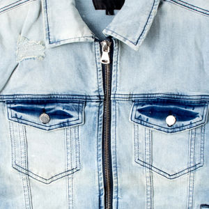 Bon marché, vestes en jean pour hommes, veste respirante unie vintage pour l'hiver, pour l'extérieur - Product Image 3