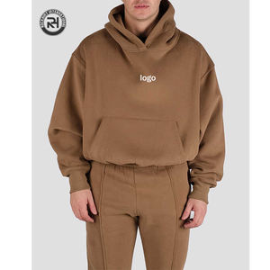 Pull à capuche d'hiver uni imprimé sur mesure Sweat-shirt à capuche en coton polaire épais respirant à séchage rapide OEM pour hommes et femmes - Product Image 3