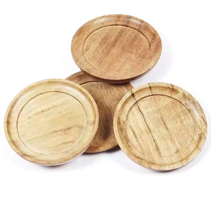 Sous-verres en bois de noyer de haute qualité Artisanat de forme ronde par Crescent Crafts Style classique Dessous de verre en bois faits à la main - Product Image 5