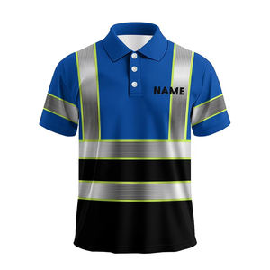 Polo haute visibilité à manches courtes, chemise de travail respirante avec bande réfléchissante, sécurité réfléchissante - Product Image 5