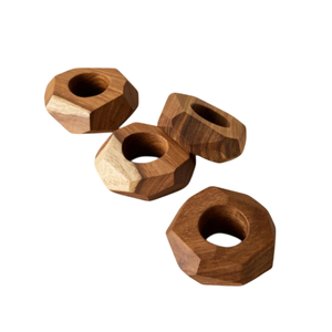 Servilleteros cuadrados de madera de mango natural al por mayor, Decoración de mesa rústica de diseño admirable para comedor y eventos al precio más bajo - Product Image 3