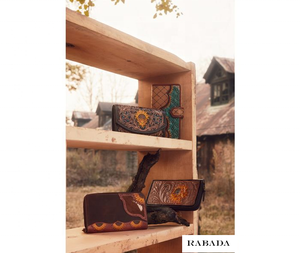 New Western Style Coloured Tooled Leather Clutch Women Designed Purse Hot Selling Compact Size Tooled Leather <b>Wristlet</b> Clutches - Product Image 4