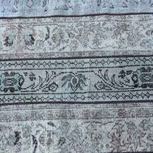 พรมวินเทจสไตล์ตุรกี, พรมปูพื้นขนาด 2.7x9.3 ฟุต, พรมขอบสีเทา - Product Image 5