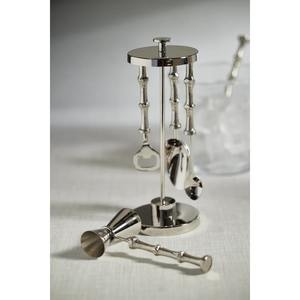 Bamboo Style Handle Silver <b>Bar</b> <b>Tool</b> Set For Home <b>Bars</b> Clubs Cocktail Parties Decorative Display And Stylish Serving - Product Image 4