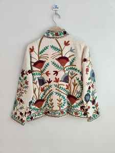 Chaqueta Suzani de Algodón Hecha a Mano, Abrigo Boho Tribal TNT, Chaqueta de Moda para Festivales, Chaqueta Étnica Bordada, Abrigo de Algodón Suzani - Product Image 5