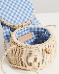 High Quality Fashion Women's Bohemian Beach Crossbody Handbag Bali Rattan <b>Bag</b> Pearl Manufacturer's Circle <b>Wicker</b> Crafts Cotton - Product Image 4