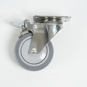<span class=keywords><strong>3</strong></span> 4 5 Polegada M Tipo TPR Rodízio Giratório com Freio para Carrinho Médico e Equipamentos Rodízio Roda - Product Image 3