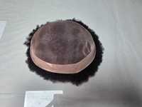 Perruque toupet afro en cheveux humains Remy indiens 100% - Ondulation d'eau - Ondulation lâche - Ondulation naturelle - Imperméable - Base en monofilament Taz Hair BD