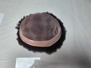 Peluca de Cabello Humano Indio 100%, Estilo Afro, con Ondas Sueltas y Profundas, Resistente al Agua, Base Mono BD - Product Image 5