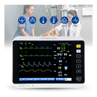 Moniteur patient vétérinaire portable rechargeable à écran tactile pour signes vitaux, anesthésie, ECG et fréquence cardiaque pour petits animaux en milieu hospitalier
