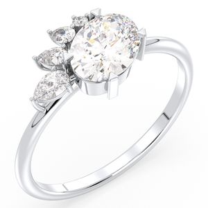 Bagues de fiançailles REYES en or massif 14 carats avec moissanite certifiée GRA pour femmes, cadeaux de mariage et d'anniversaire hip-hop, bijoux fins - Product Image 2