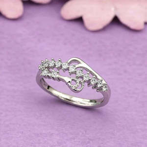 Bague Zarkan romantique en argent sterling 925 avec pierre naturelle, plaqué rhodium, diamant taille poire certifié IGI pour fiançailles - Product Image 2
