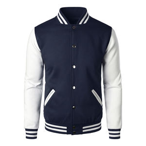 Veste universitaire Letterman haute couture pour hommes personnalisée OEM veste de baseball élégante respirante en tissu de laine légère décontractée teintée en hiver - Product Image 1