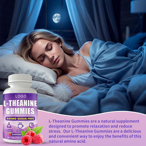 新しいL-テアニンとカフェインサプリメント無糖ビタミンB6 B12 D3 5-htpマグネシウムL-テアニンタブレット気分睡眠サポート - Product Image 3