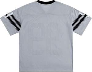 Chemise oversize Y2K en jersey à col en V pour hommes avec coupe baggy et option de logo brodé sur mesure - Product Image 2