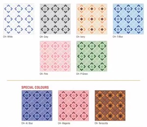 Vistaar Marque Poinçon en relief Designer Céramique Brillant Glacé Rustique Surface Rectifiée Carreaux de sol 12x12 16x16 30x30cm - Product Image 2