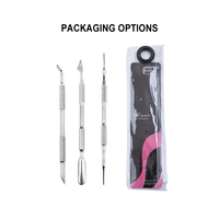Fournitures professionnelles pour ongles en gros : Outils durables et écologiques en acier inoxydable double face – Meilleur repousse-cuticules et coupe-callosités