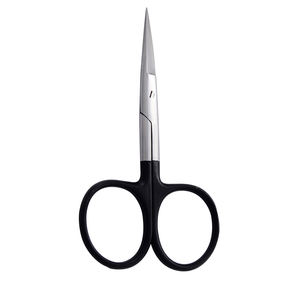Ciseaux de montage de mouches de qualité chirurgicale avec poignée noire et lame tranchante de rasoir bord dentelé pour tissu/couture Application de montage de mouches - Product Image 1