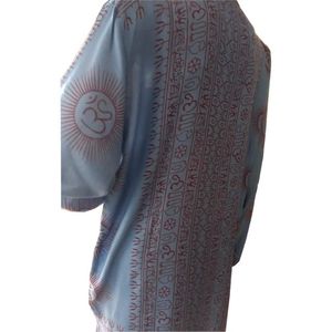 Tela de algodón 100% Om Kurta de alta calidad, precios al por mayor, ropa Lisa personalizada, estilo de artículo antitécnico - Product Image 2