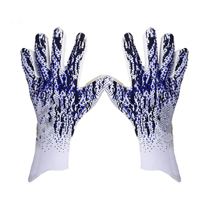 Gants de gardien de but en cuir personnalisés Blanc Rouge Noir Impression éclaboussures Respirant Antidérapant Durable Imperméable Gants de football à doigts complets - Product Image 5