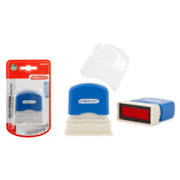 Timbre de reçu bleu auto-encreur automatique avec encre rouge pour usage de bureau en plastique et en métal