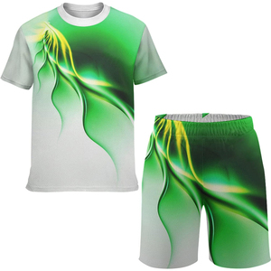 Ropa de calle, conjunto doble sublimado personalizado, camiseta gráfica DTG Vintage y camisetas cortas de gran tamaño para hombre, conjunto corto para hombre - Product Image 1