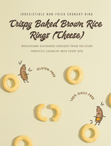 Kosher Low-Fat Crispy Baked Brown Rice Ring Snack <b>Sweet</b> & Salty Soft-Hard Texture Wheat & Sugar <b>Bagged</b> - Product Image 2